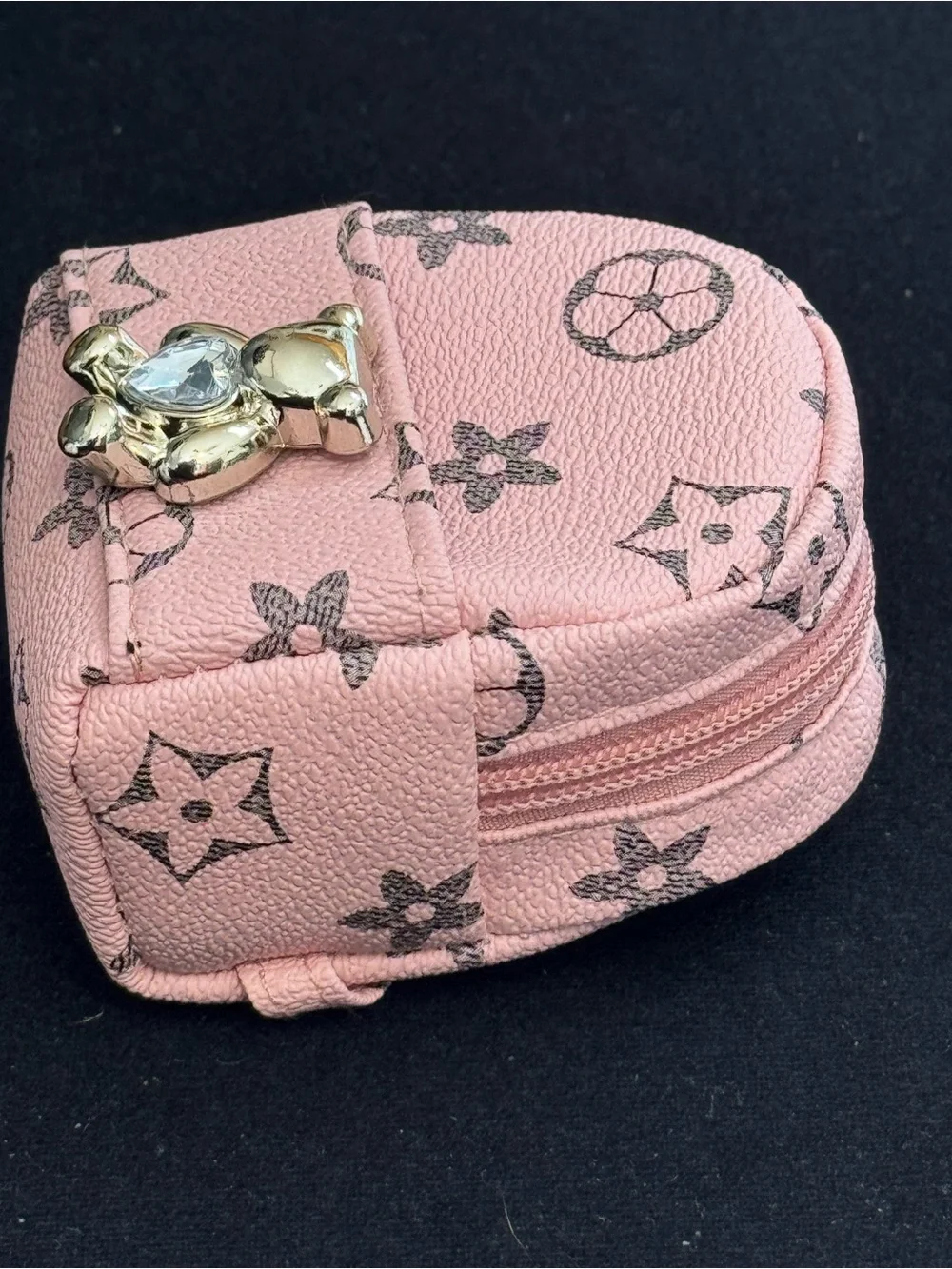 NWT Yolanda Mini Backpack Keychain Bag charm Coin Purse Wallet Dark Brown